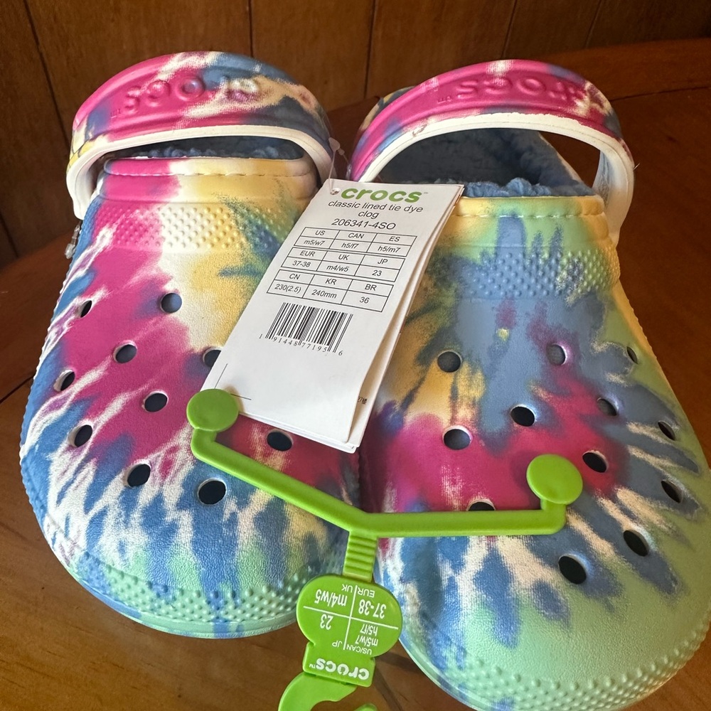 Sabot Crocs Classic doublé tie dye unisexe taille M5/W7